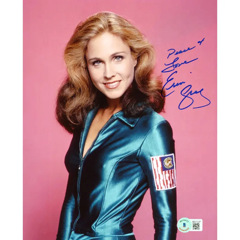 Erin Gray Buck Rogers "Peace & Love" Signed 8x10 Photo Autographed BAS #BD11137
