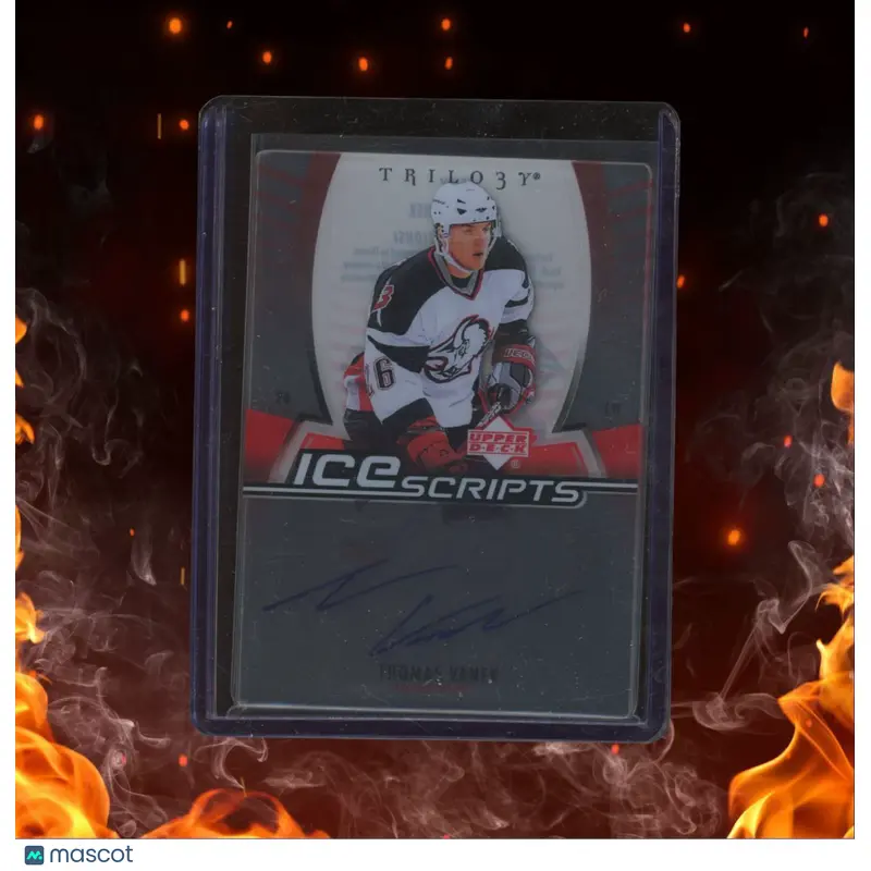 2006-07 Upper Deck Trilogy Thomas Vanek Ice Scripts Plexi Auto #IS-TV