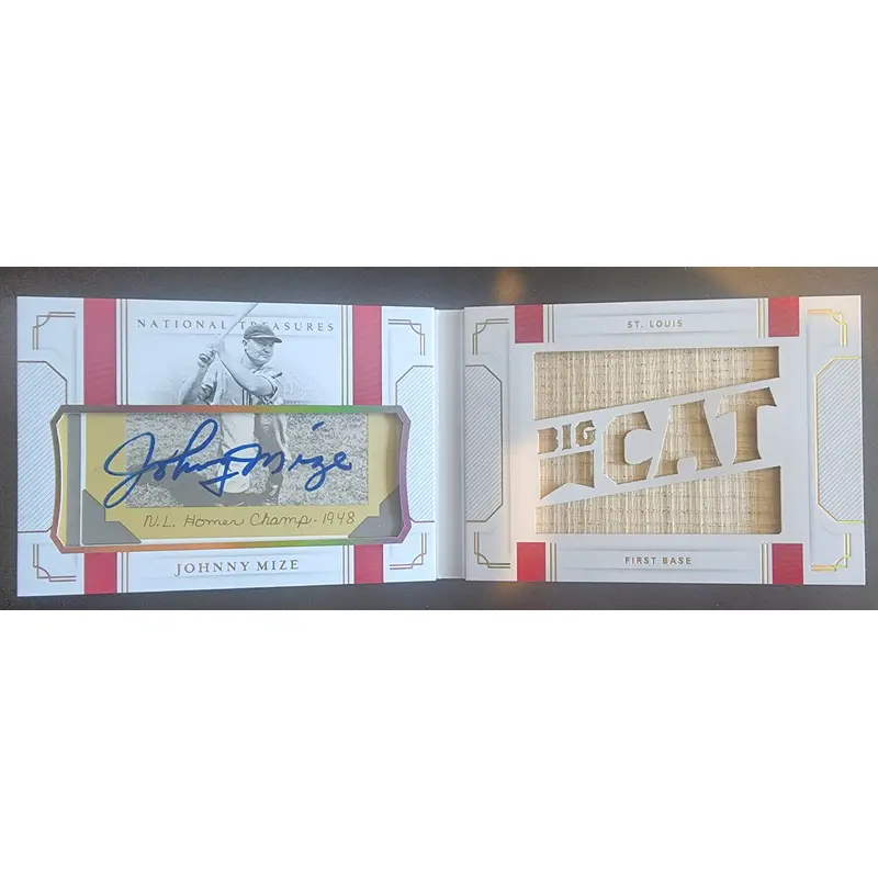 Johnny Mize 2019 Panini National Treasures Auto Jersey Booklet #1/5