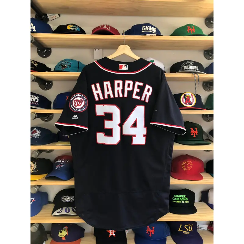 2010s Majestic Washington Nationals Bryce Harper Authentic Jersey Size 44/Large