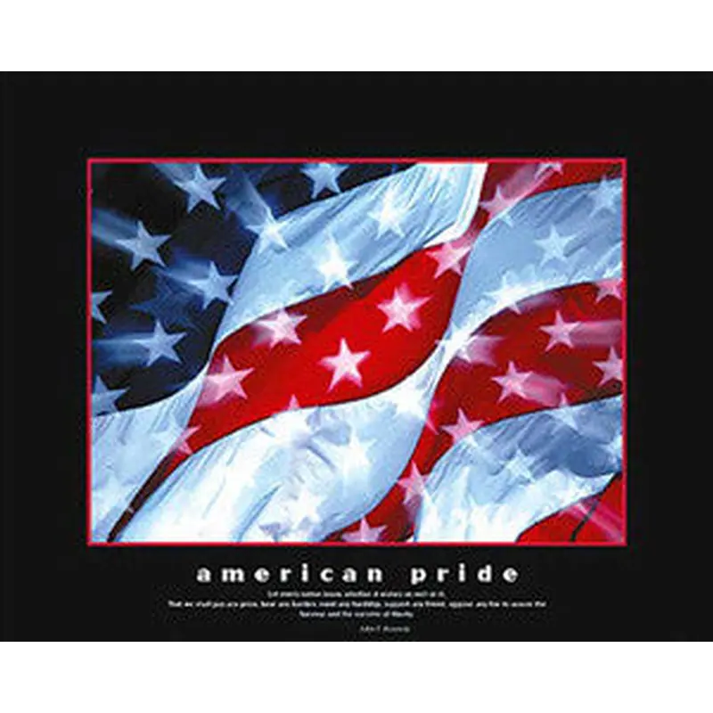 US Flag "American Pride" Motivational Poster (JFK Quote) - Eurographics 16x20