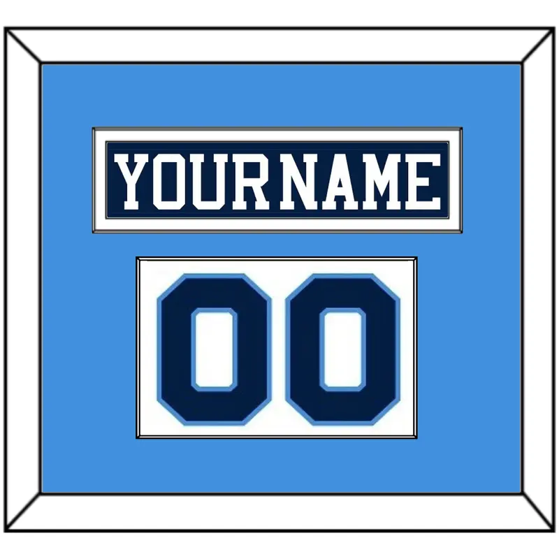 Pittsburgh Nameplate & Number (Shoulder) - Road Blue (1977-1980) - Single Mat 2