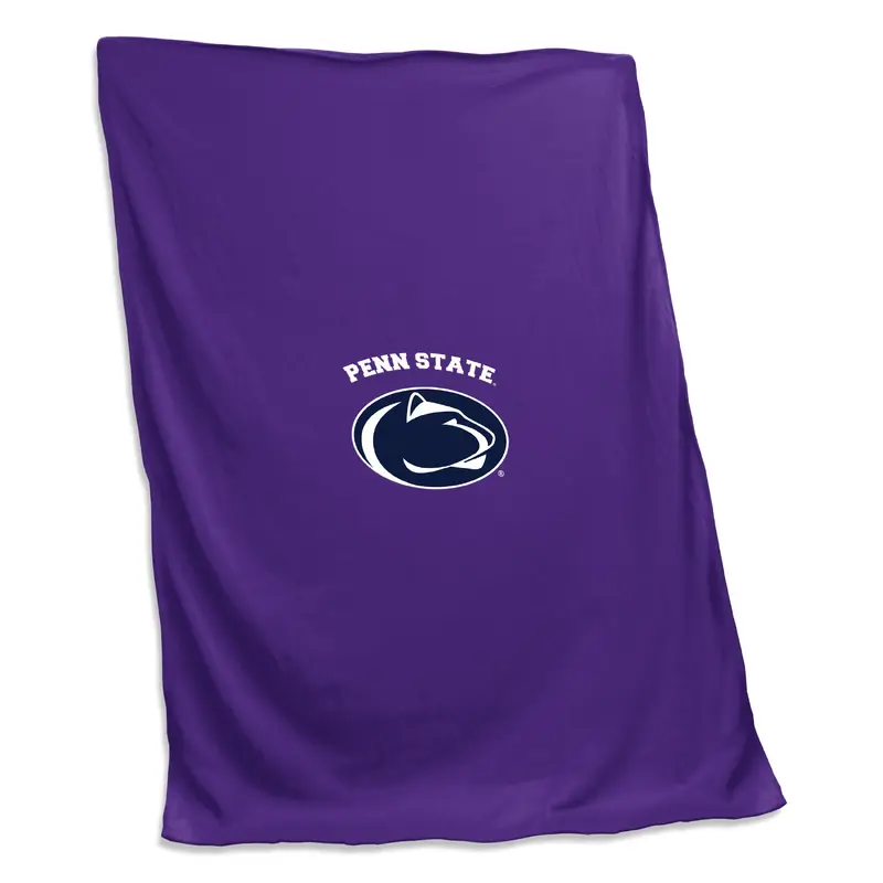 Penn State Lion Head Purple Sweatshirt Blanket (Screened)
