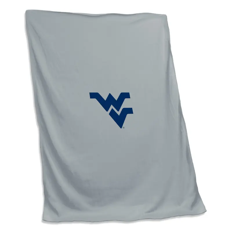 West Virginia Gray Sweatshirt Blanket (Screened)