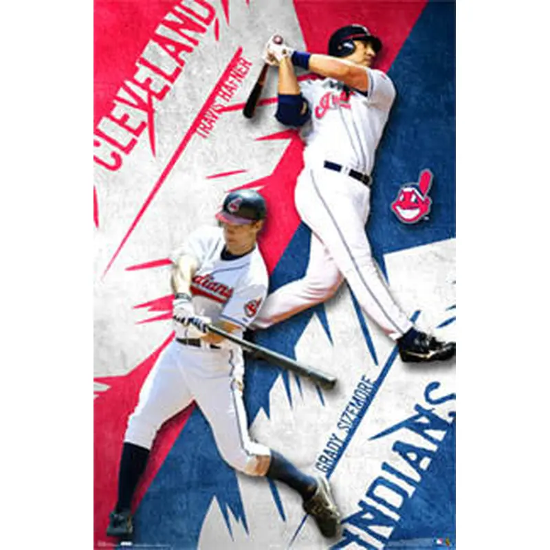 Cleveland Indians "Sluggers" (Travis Hafner, Grady Sizemore) Poster - Costacos 2006