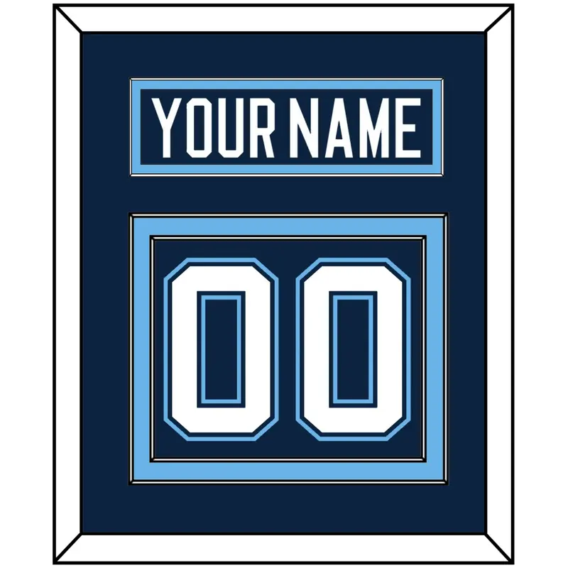 Maine Nameplate & Number (Back) - Road Navy Blue (1994-2008) - Double Mat 2