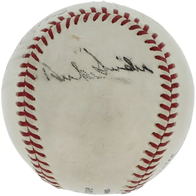 1963 Duke Snider Signed "Last Day at Polo Grounds" NL Giles Baseball Beckett COA