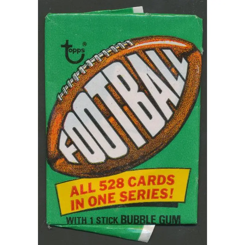 1974 Topps Football Unopened Fun Pack Wax Pack (2 Card)