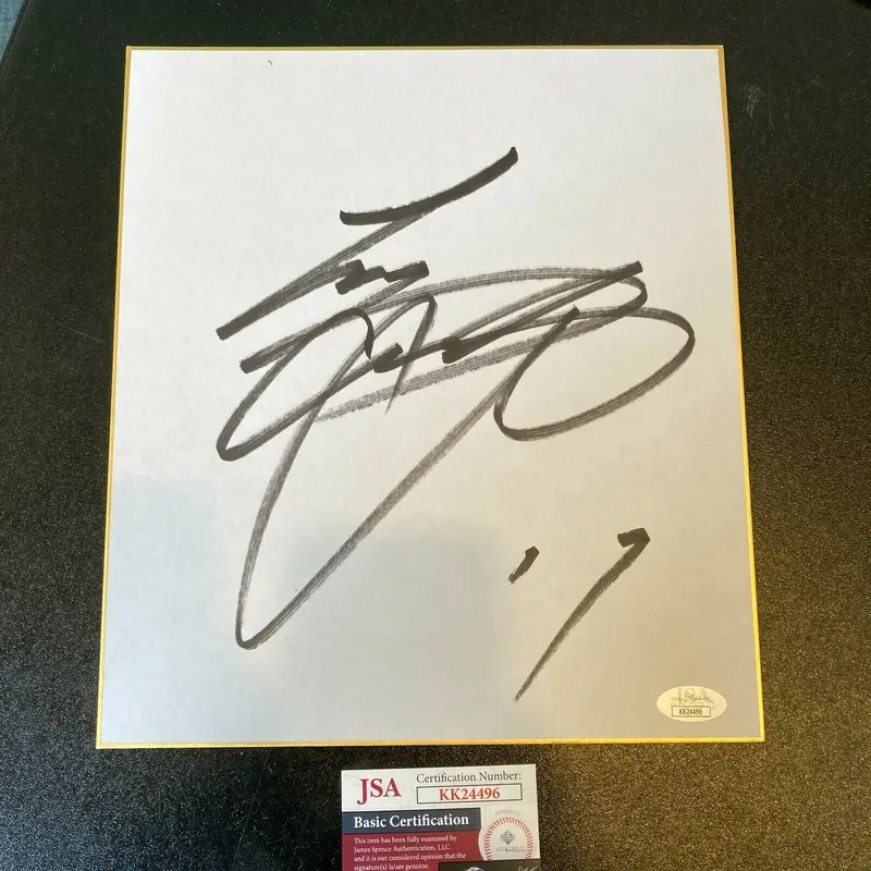 Shohei Ohtani Pre Rookie Signed Parchment Paper Big Sig Nippon-Ham JSA COA