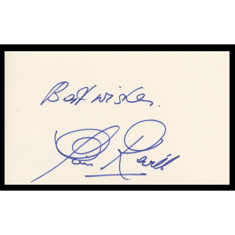 Clive Revill Star Wars Empire "Best Wishes" Signed 3x5 Index Card BAS #BS29441