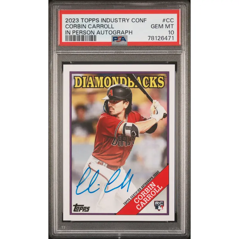 Corbin Carroll 2023 Topps Industry Conference Auto PSA 10 Gem Mint