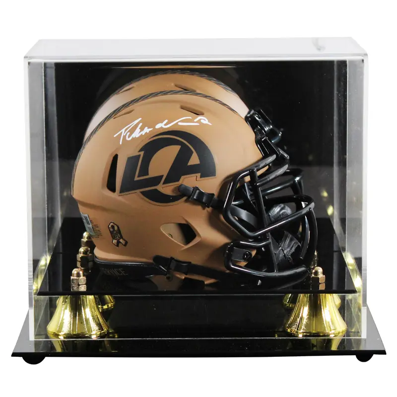 Rams Puka Nacua Signed Salute To Service II Speed Mini Helmet W/ Case Fanatics