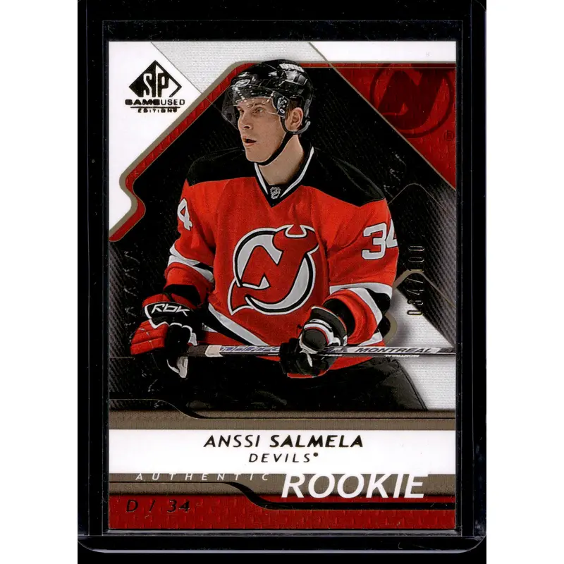 2008-09 Upper Deck SP Game Used Edition - Gold - Authentic Rookies - Anssi Salmela #178 /100