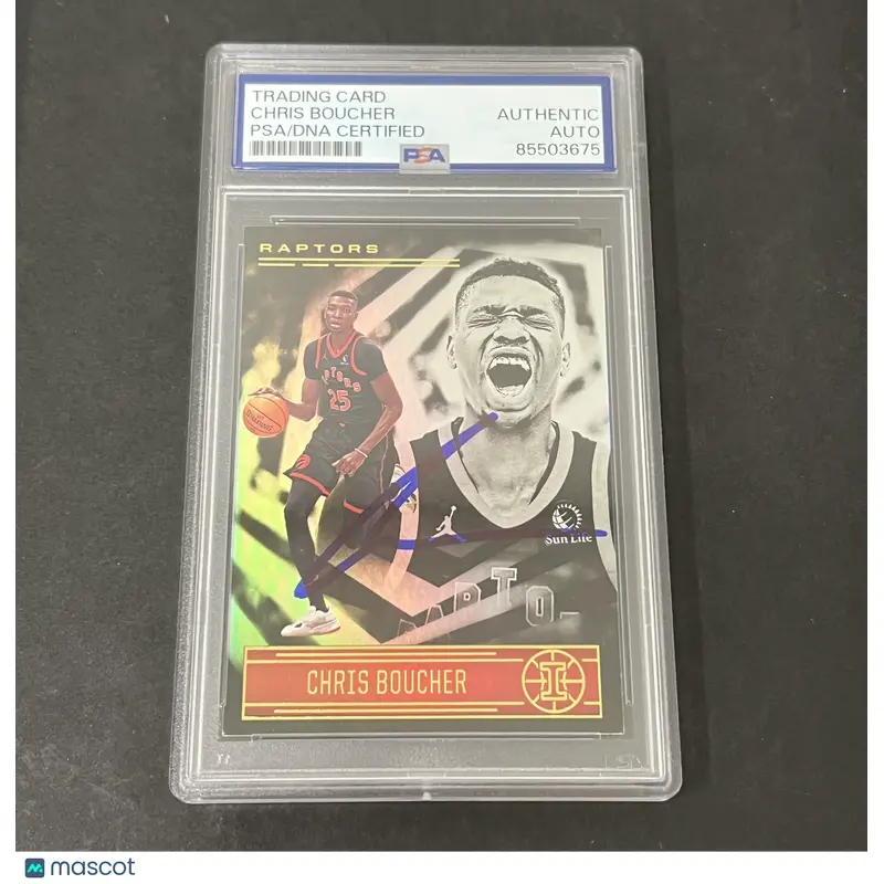 2021 2020-21 Panini Illusions #147 Chris Boucher signed card PSA Raptors