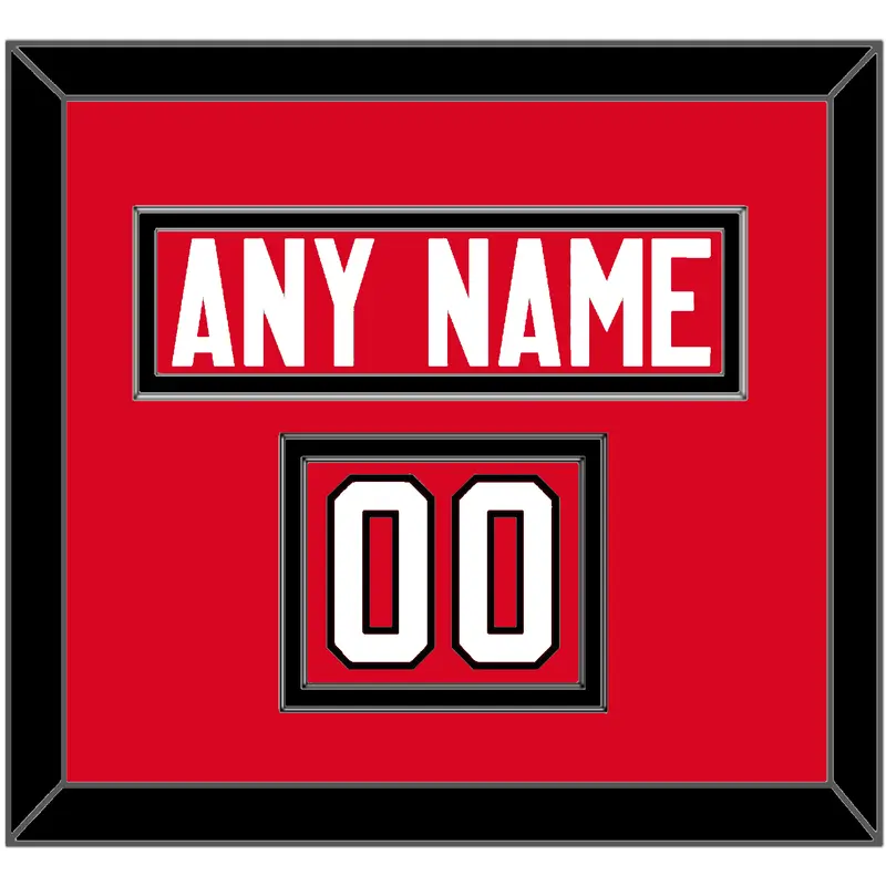 Canada Mens Hockey Nameplate & Number (Shoulder) - 2014 Olympics Road Red - Double Mat 2