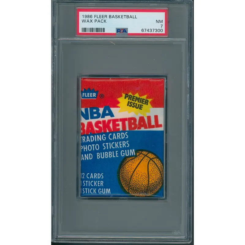 1986 1986/87 Fleer Basketball Unopened Wax Pack PSA 7 *7300