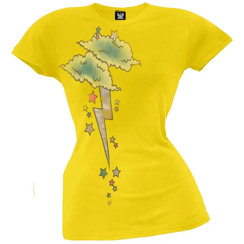 Lightning Bolt Cloud W/ Foil Juniors T-shirt