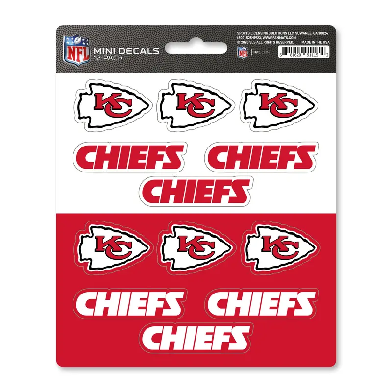 NFL - Kansas City Chiefs Mini Decal 12-pk