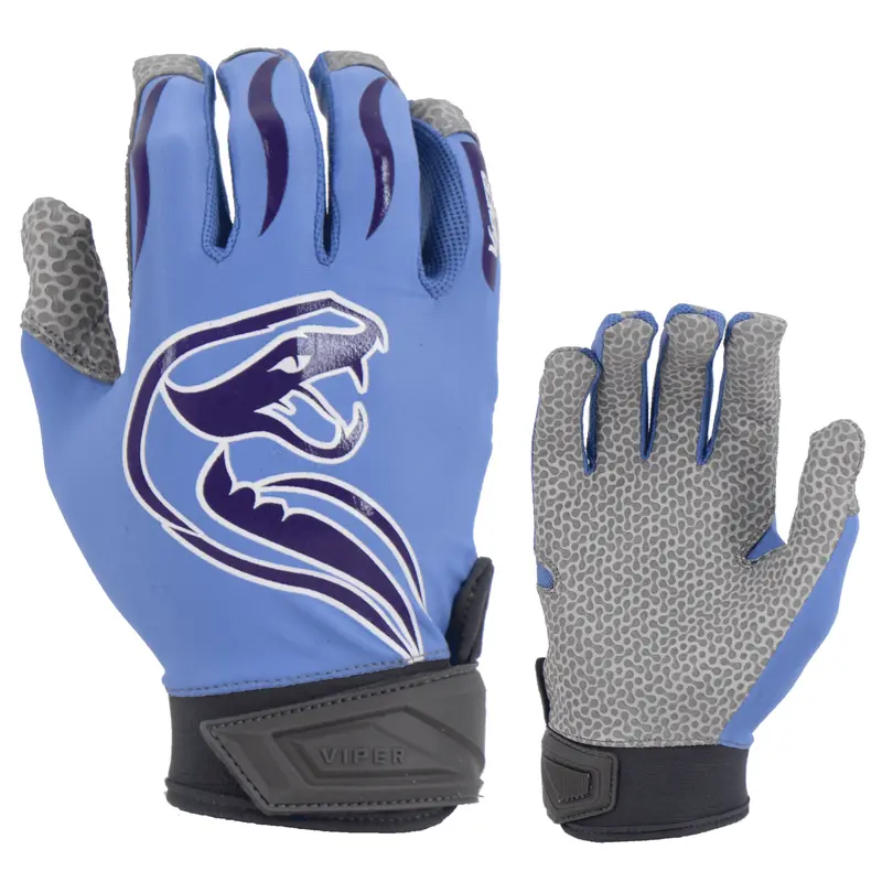 Viper Lite Premium Batting Gloves Leather Palm - Team Edition - Carolina/White/Purple