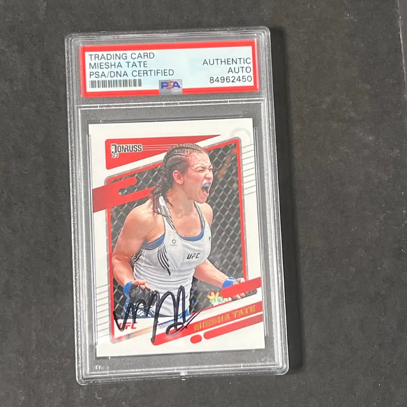 2022 Panini Donruss #36 Miesha Tate Signed Card AUTO PSA Slabbed UFC