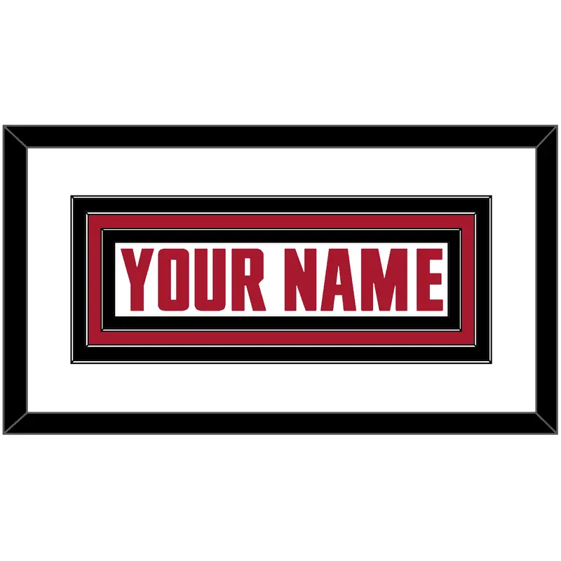 Atlanta Nameplate - Road White - Triple Mat 2