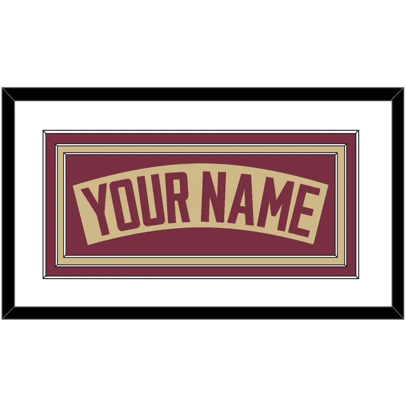 Florida State Baseball Nameplate - Alternate Gold - Triple Mat 1