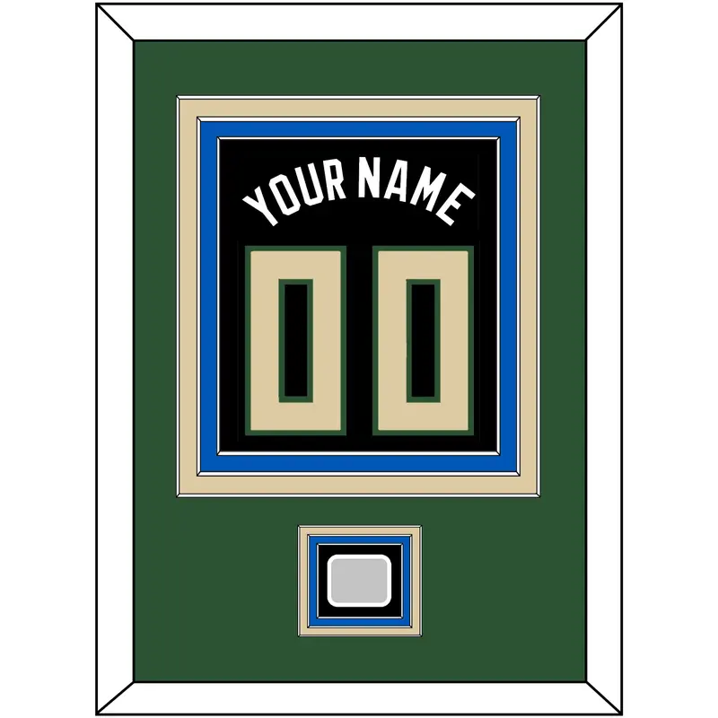 Milwaukee Name & Number With Finals Patch - Black Statement - Triple Mat 2