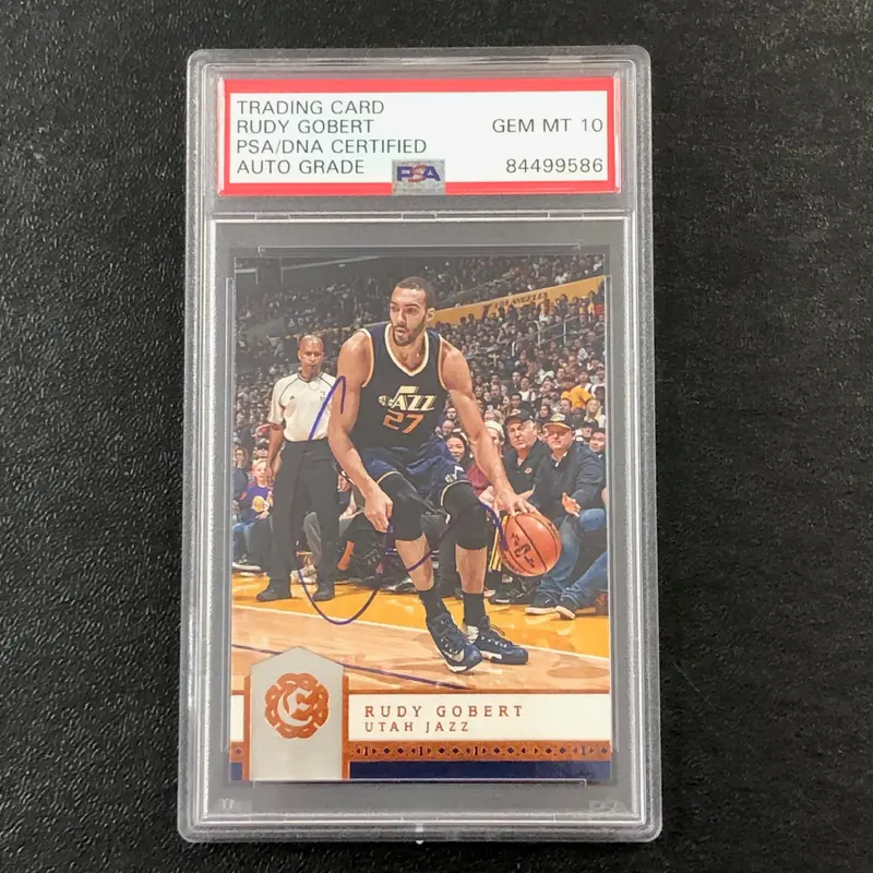 2016-17 Panini Excalibur #170 Rudy Gobert Signed AUTO 10 PSA Slabbed Jazz