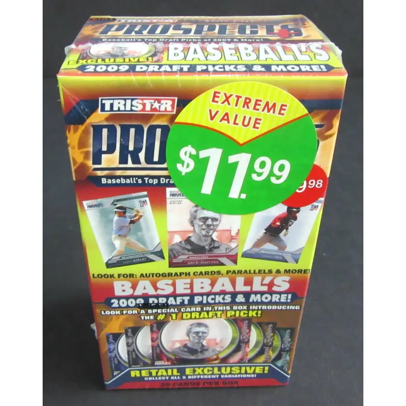 2009 TriStar ProJections Baseball Blaster Box (20 cards)