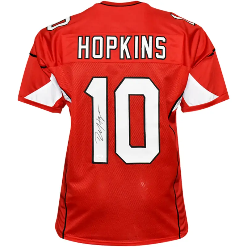 Deandre Hopkins Autographed Arizona Cardinals (Red #10) Custom Jersey - JSA