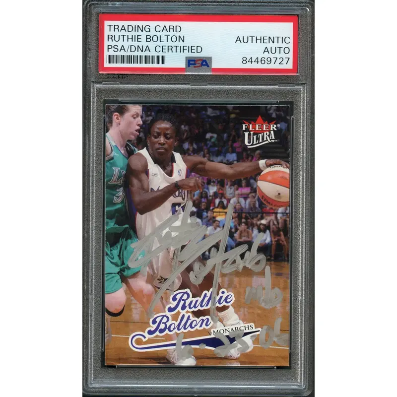 2004 Fleer Ultra #3 Ruthie Bolton Ruthie Bolton Signed Card AUTO PSA/DNA Slabbed