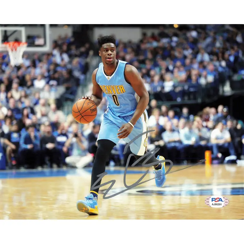 Emmanuel Mudiay signed 8x10 photo PSA/DNA Denver Nuggets Autographed Jazz