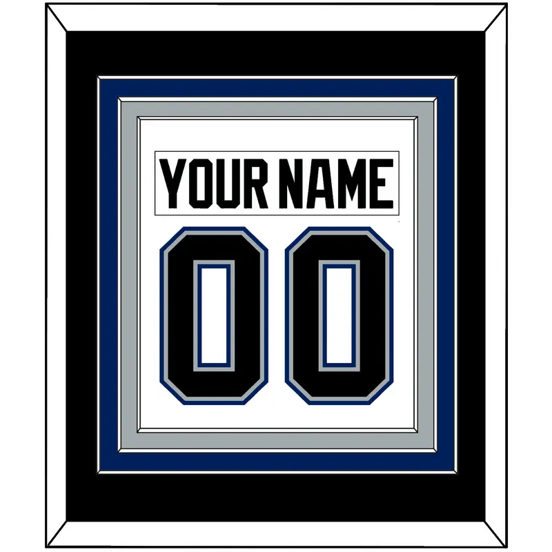 Tampa Bay Nameplate & Number (Back) Combined - Home White (2001-2007) - Triple Mat 3