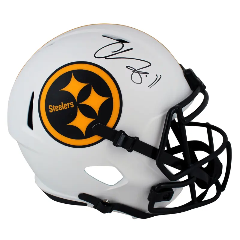 Steelers Chase Claypool Signed Lunar Full Size Speed Rep Helmet BAS Witnessed
