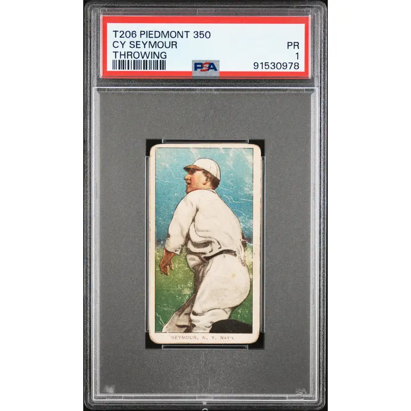 Cy Seymour Throwing 1909-11 T206 Piedmont 350 PSA 1 Poor