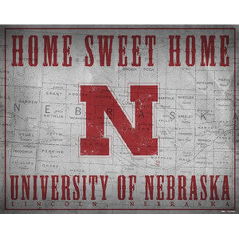 Nebraska Huskers "Home Sweet Home" Poster Print - ProGraphs Inc.