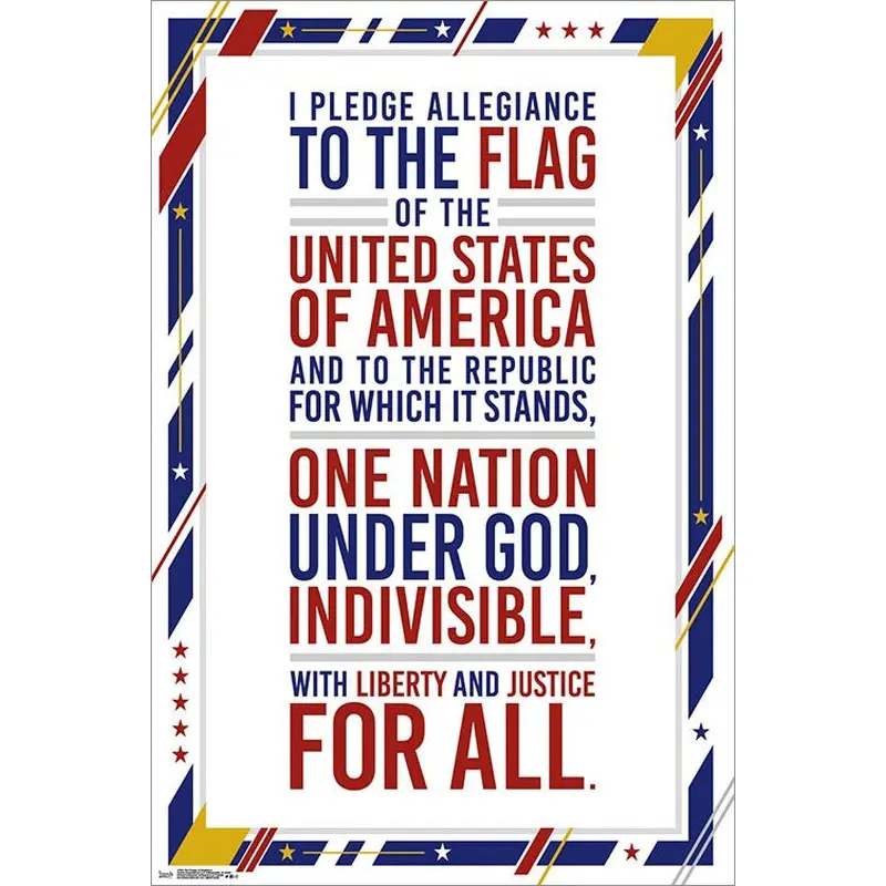 The United States of America Pledge of Allegiance Poster - Trends International