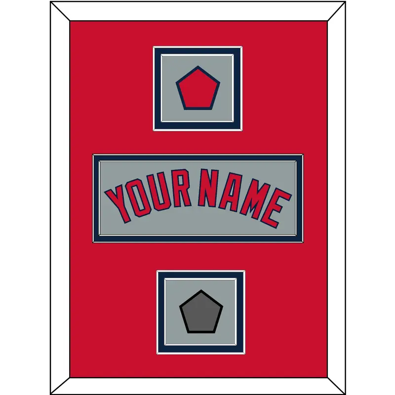 Boston Name, Logo Patch & World Series Jersey Patch - Road Gray - Double Mat 3