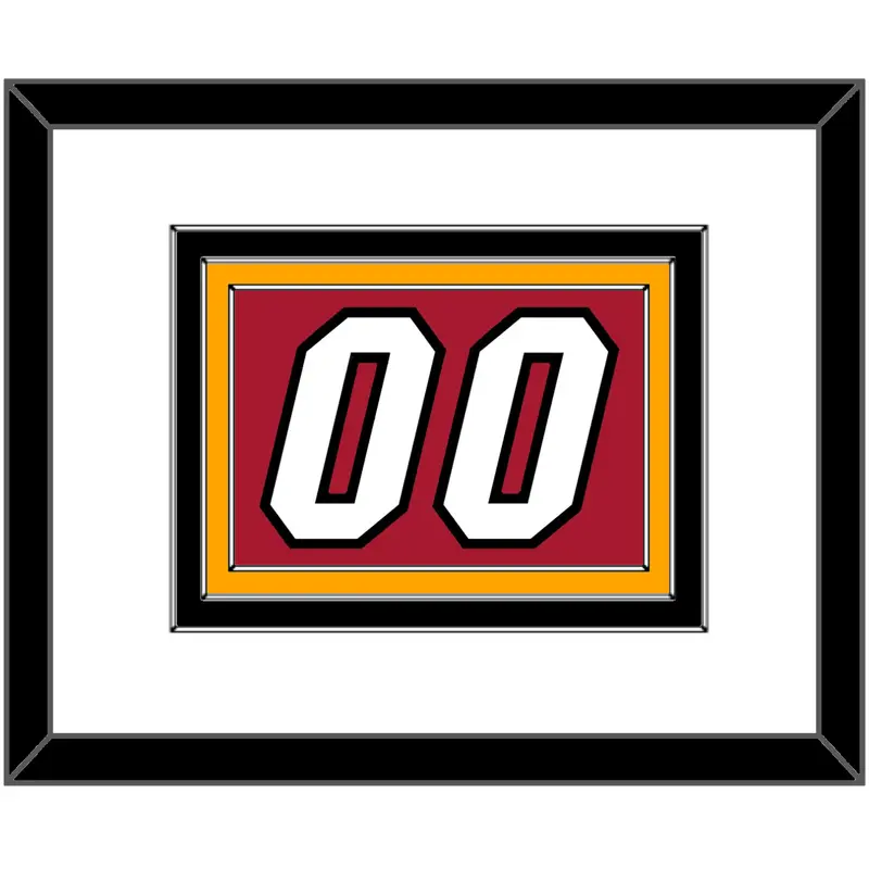 Miami Number - Alternate Red (2001-2008) - Triple Mat 2