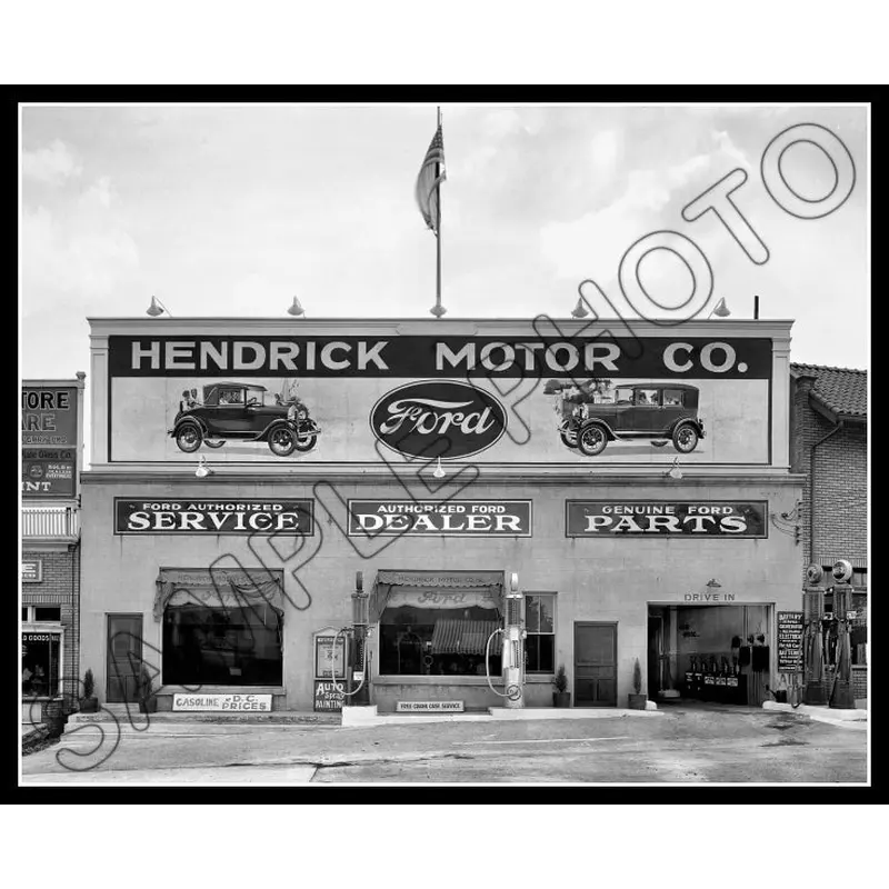 1928 Ford Dealership 8X10 Photo - Takoma Park Maryland - 3025