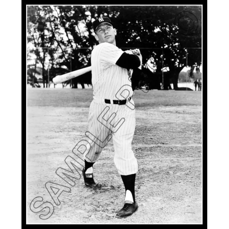 Mickey Mantle 8X10 Photo - 1958 New York Yankees Topps Card - 491