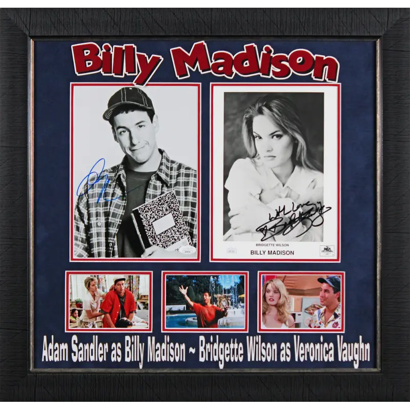 Adam Sandler & Bridgette Wilson Billy Madison Authentic Signed 8x10 Photo BAS