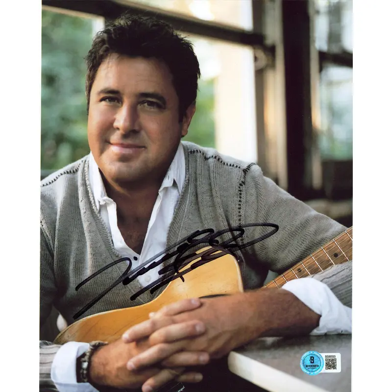 Vince Gill Country Musician Authentic Signed 8x10 Vertical Photo BAS 1
