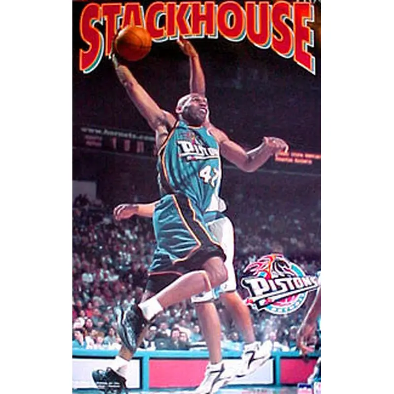 Jerry Stackhouse "Action" Detroit Pistons Poster - Starline 2001
