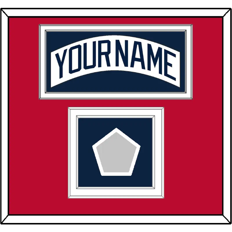 Atlanta Nameplate & World Series Jersey Patch - Home White (1987-2004)- Double Mat 4