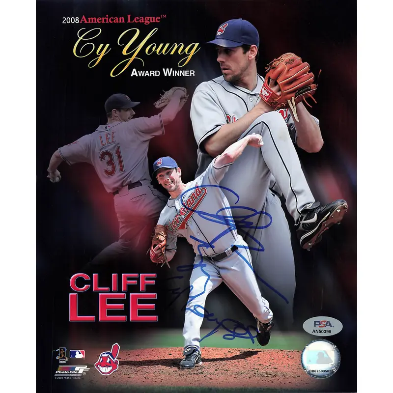Cliff Lee signed 8x10 photo PSA/DNA Cleveland Autographed