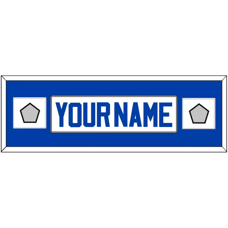 Detroit Name & 2 Champions Trophy Patches - Home White (1983-1996) - Single Mat 2