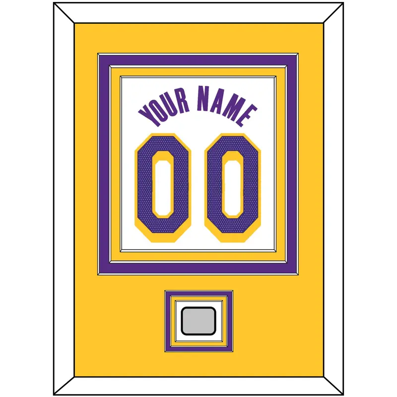 Los Angeles Name & Number With Finals Patch - White Association - Triple Mat 3
