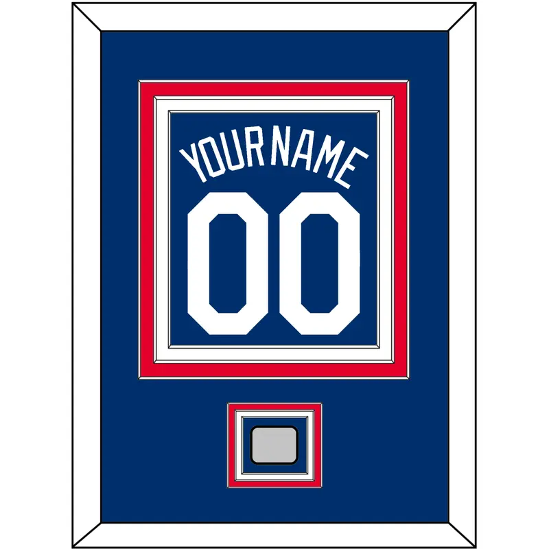 Los Angeles Name, Number & World Series Jersey Patch - Alternate Road Blue - Triple Mat 3