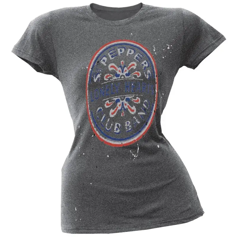 The Beatles - Sgt Pepper Splatter Juniors T-Shirt